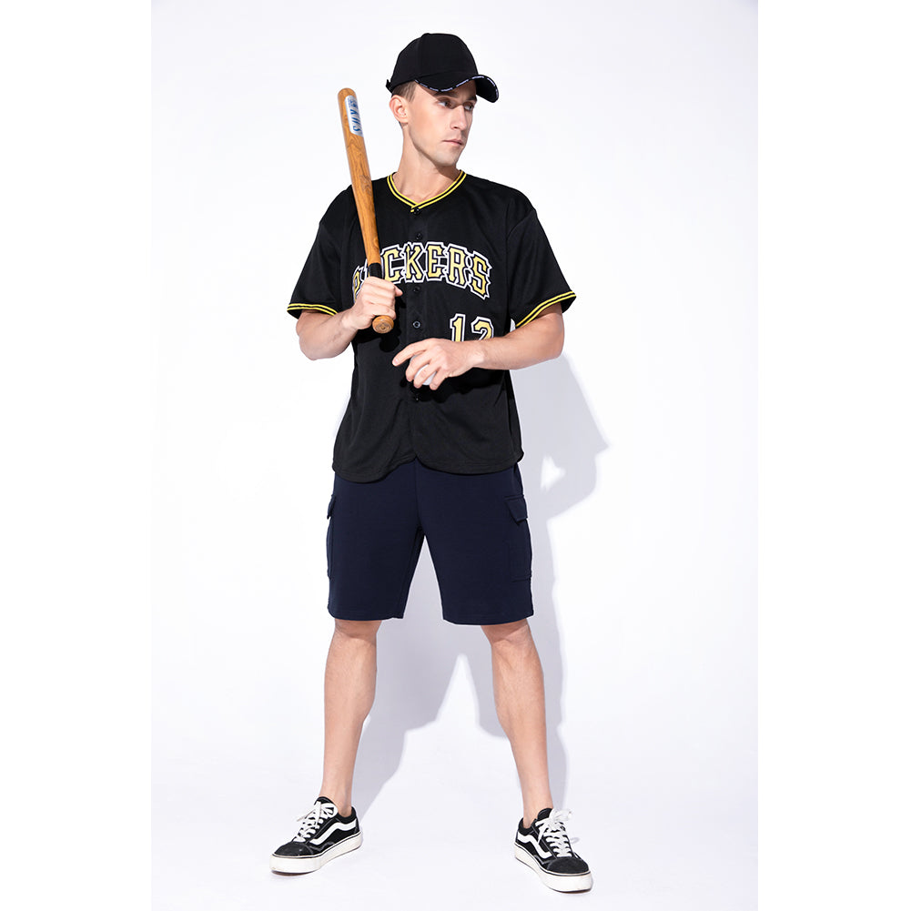 Gestalten Schwarz Gold-Weiß Baseball Trikot