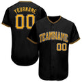 Gestalten Schwarz Gold-Weiß Baseball Trikot